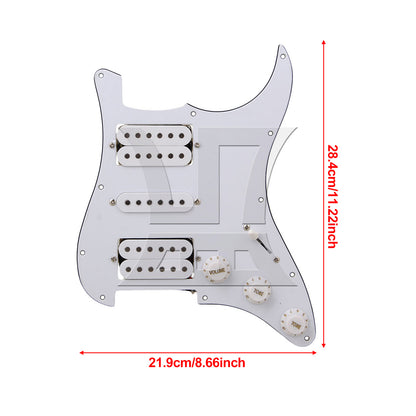 BQLZR HSH 3-Ply Pickguard for Electric Guitar Parts White w/ Screwdriver Screws Set