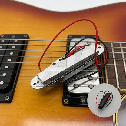 BQLZR Silver Single Coil Pickups for Electric Guitar Parts TLFA with Screwdriver Set