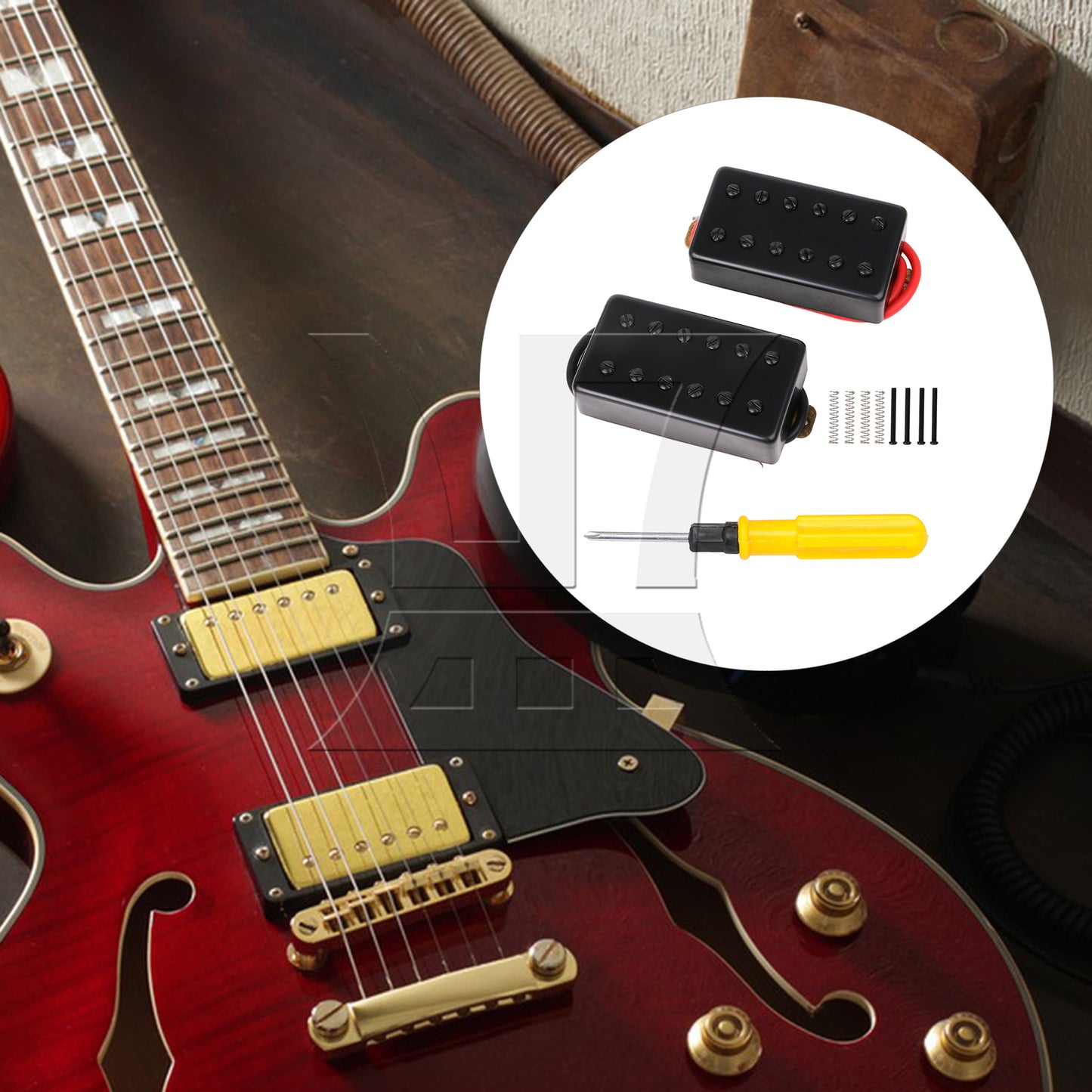 BQLZR Dual Coil Pickups for Electric Guitar Part N B 7.2 k 15 k w/ Screwdriver Set