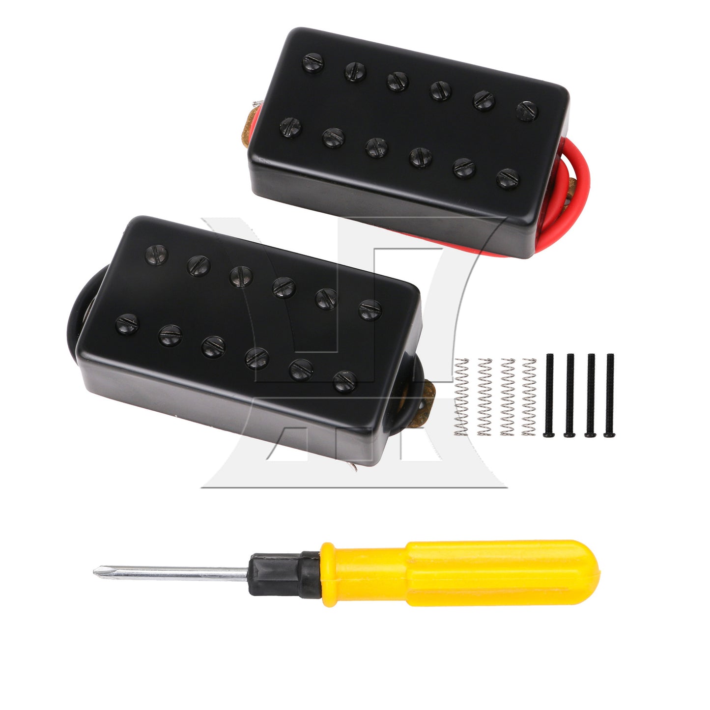 BQLZR Black 69x38x19mm Humbucker N/B Pickups Set for Electric Guitar