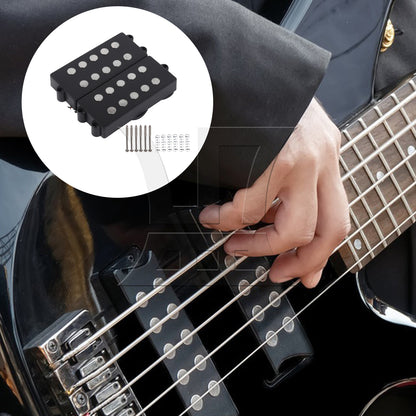 BQLZR Double Coil Pickups w/ Screws Springs for 5 Strings Bass 4.52x1.77"