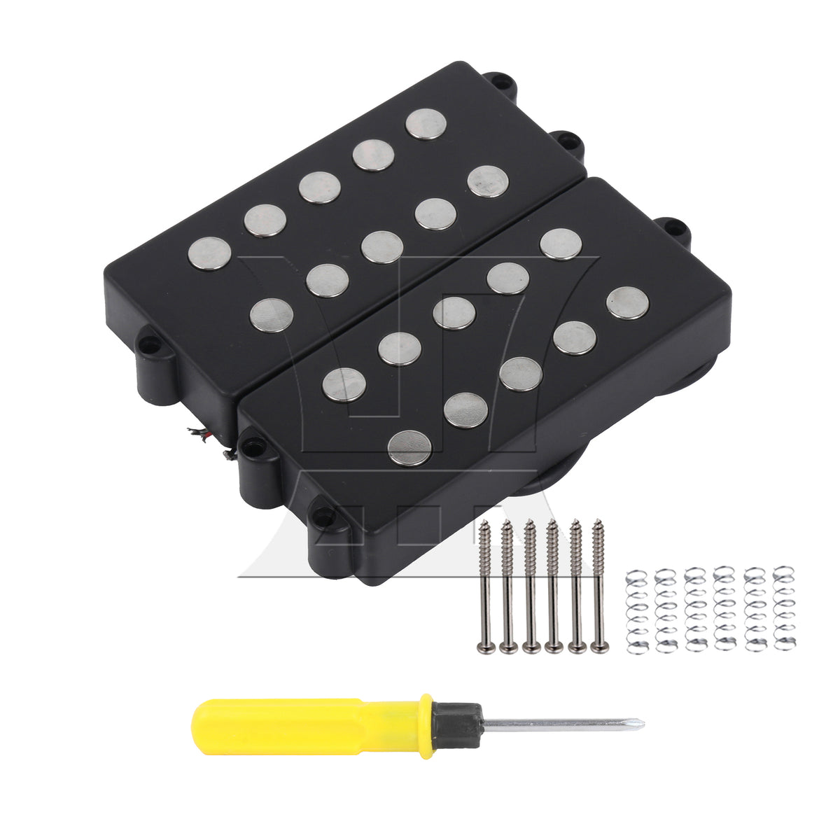 BQLZR Double Coil Pickups w/ Screws Springs for 5 Strings Bass 4.52x1.77"