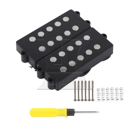 BQLZR Double Coil Pickups w/ Screws Springs for 5 Strings Bass 4.52x1.77"