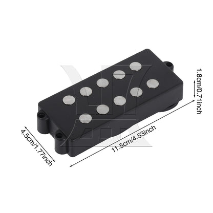 BQLZR Double Coil Pickups w/ Screws Springs for 5 Strings Bass 4.52x1.77"