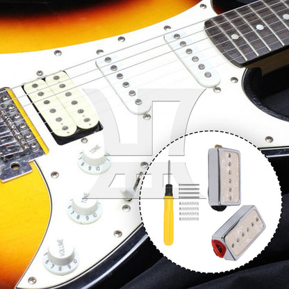 BQLZR Electric Guitar Neck Bridge Pickups P90 Single Coil Beige w/ Screwdriver Set