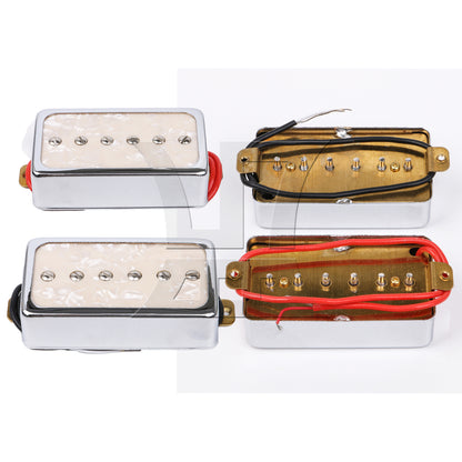 BQLZR Electric Guitar Neck Bridge Pickups P90 Single Coil Beige w/ Screwdriver Set