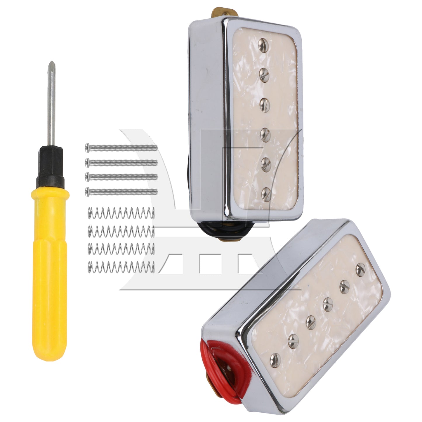 BQLZR Electric Guitar Neck Bridge Pickups P90 Single Coil Beige w/ Screwdriver Set
