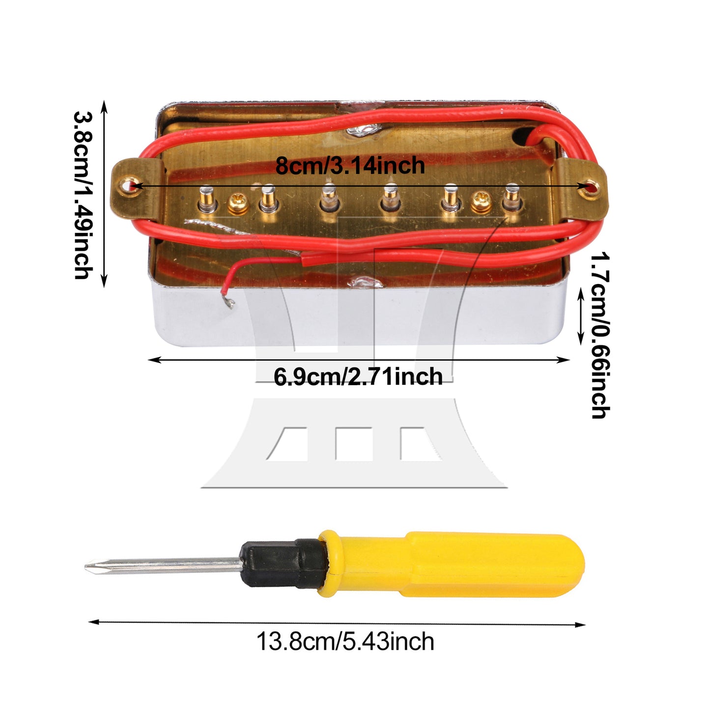 BQLZR Electric Guitar Neck Bridge Pickups P90 Single Coil Beige w/ Screwdriver Set