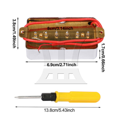 BQLZR Electric Guitar Neck Bridge Pickups P90 Single Coil Beige w/ Screwdriver Set