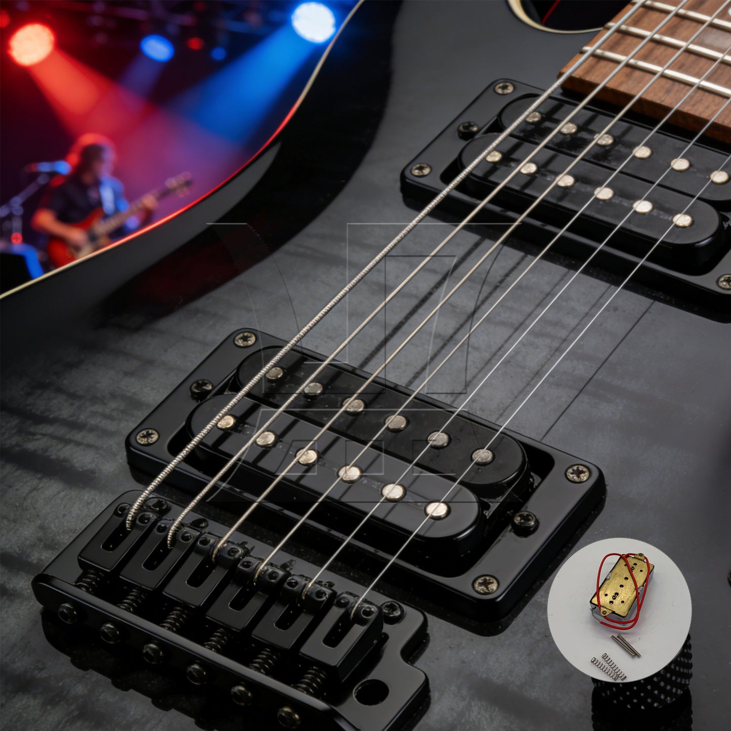 BQLZR Electric Guitar Neck Bridge Pickups P90 Single Coil Black Pearl w/ Screwdriver