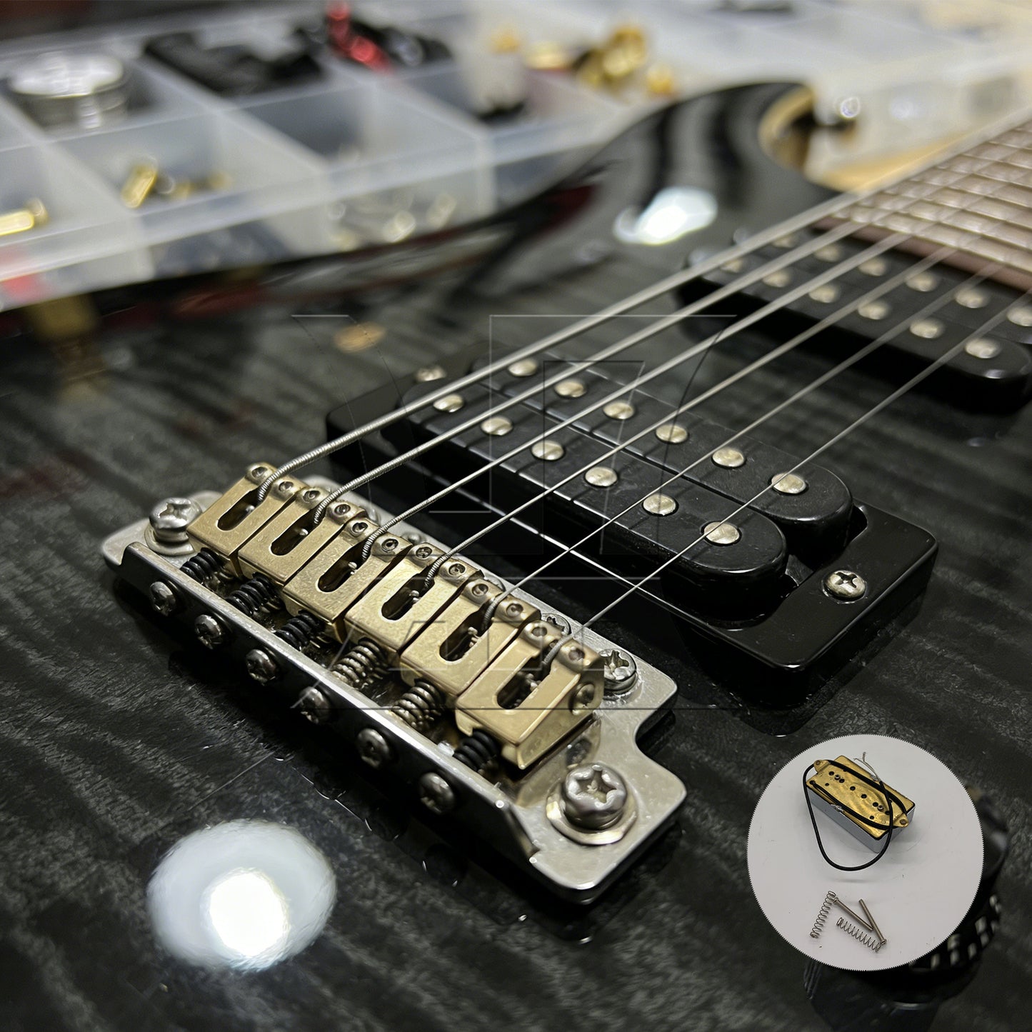 BQLZR Electric Guitar Neck Bridge Pickups P90 Single Coil Black Pearl w/ Screwdriver