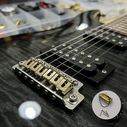BQLZR Electric Guitar Neck Bridge Pickups P90 Single Coil Black Pearl w/ Screwdriver