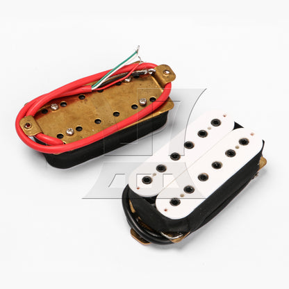 BQLZR White Double Coil Pickups for Electric Guitars with Screwdriver & Screws Set