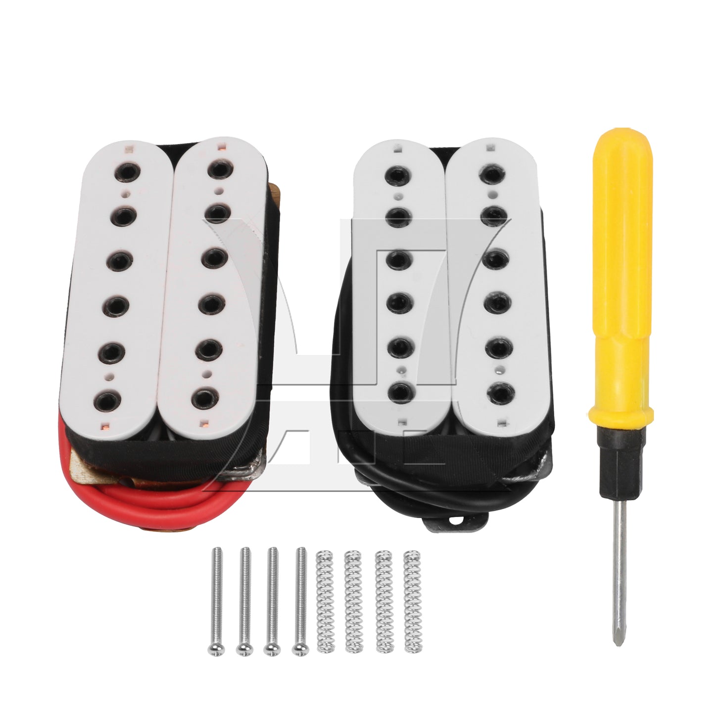 BQLZR White Double Coil Pickups for Electric Guitars with Screwdriver & Screws Set