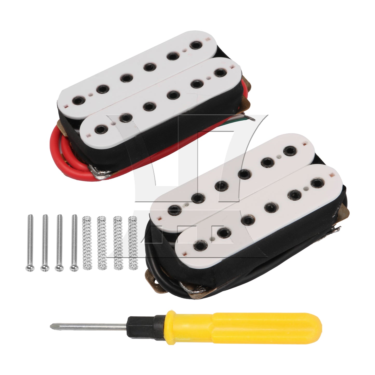 BQLZR White Double Coil Pickups for Electric Guitars with Screwdriver & Screws Set