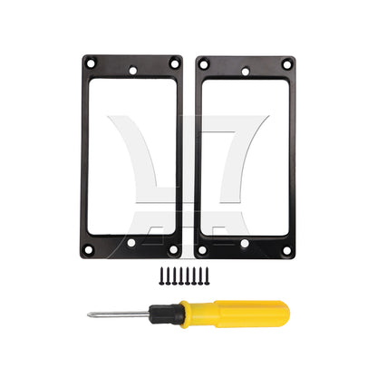 BQLZR Metal FLAT Humbucker Pickup Mounting Ring Black