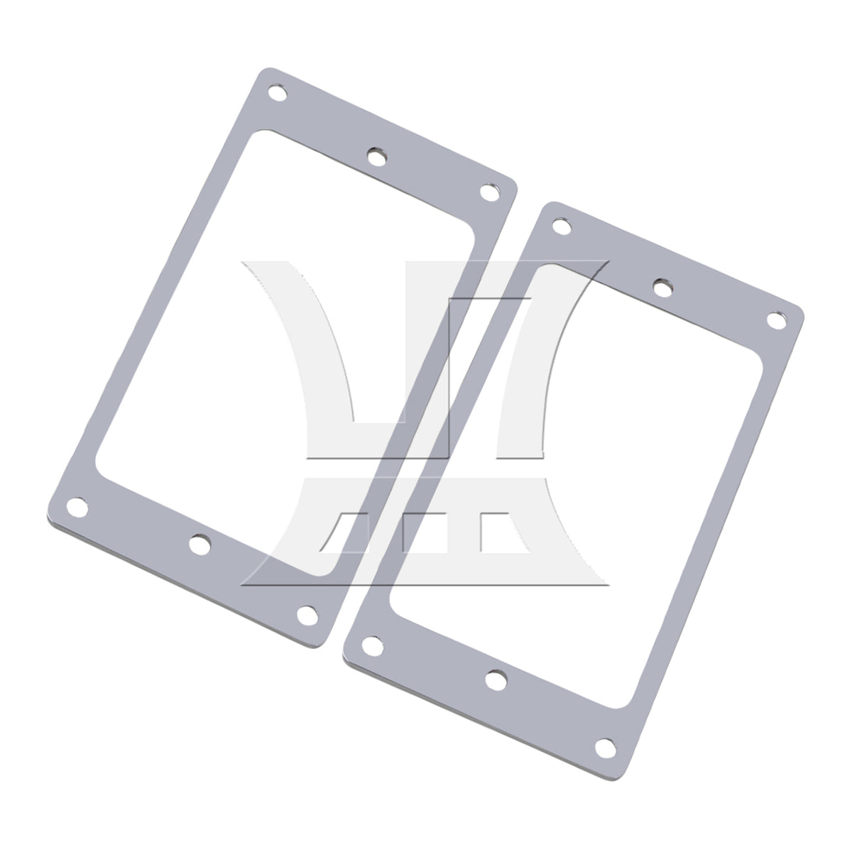 BQLZR Flat Guitar Pickup Mount Rings Frame Replacement Chrome 3.62" x 1.77"
