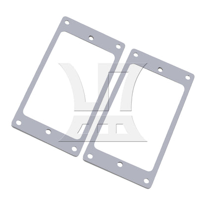 BQLZR Flat Guitar Pickup Mount Rings Frame Replacement Chrome 3.62" x 1.77"