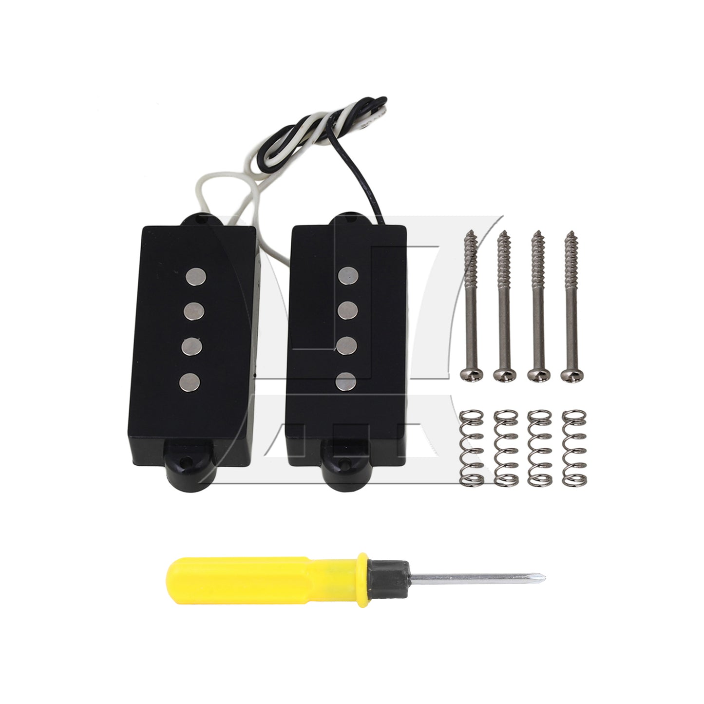 BQLZR 4-String Pickup for Electric Bass Parts w/ Screwdriver Screws Spring