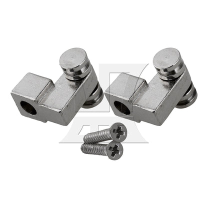2 Pieces Silver Electric Guitar String Trees Retainers with Screwdriver Set