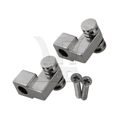 2 Pieces Silver Electric Guitar String Trees Retainers with Screwdriver Set