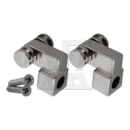 2 Pieces Silver Electric Guitar String Trees Retainers with Screwdriver Set