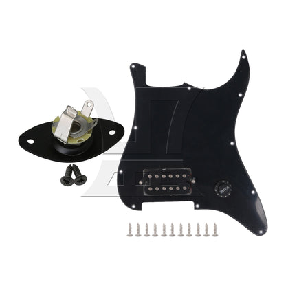 Black Prewired Pickguard 1 Humbucker For Electric Guitar