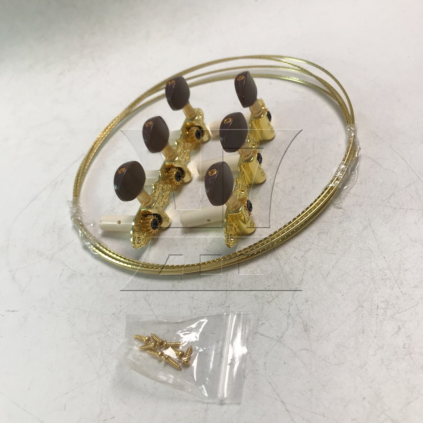 BQLZR Golden Classic Guitar Machine Head Tuner 1L1R with Amber Oval Button