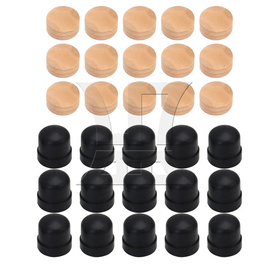 30 Pieces Trombone Slide Rubber End Tip Bumper and Trombone Cork Pads 9.5mm