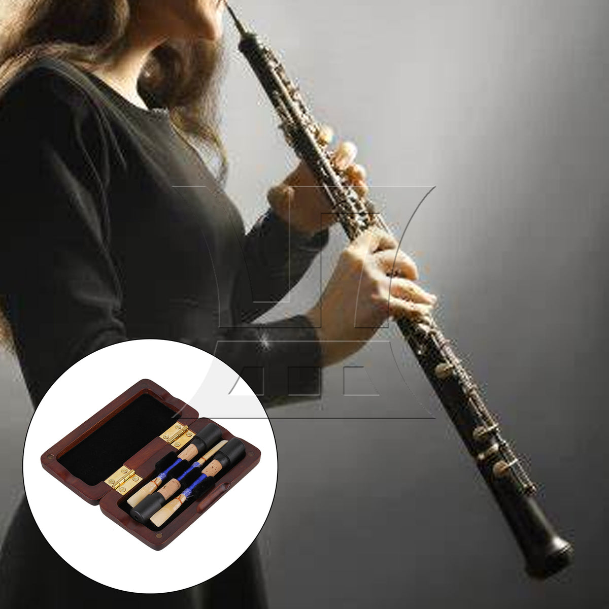 BQLZR Professional Wood Reeds Cases Holder Box for Oboe 3.74"x1.85"x0.67"