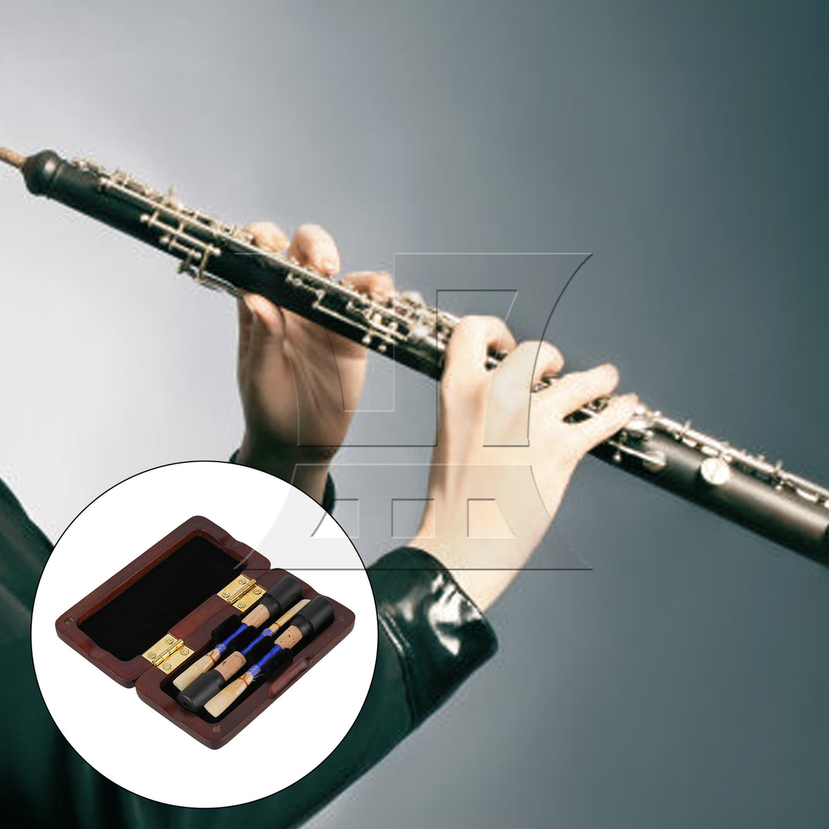 BQLZR Professional Wood Reeds Cases Holder Box for Oboe 3.74"x1.85"x0.67"