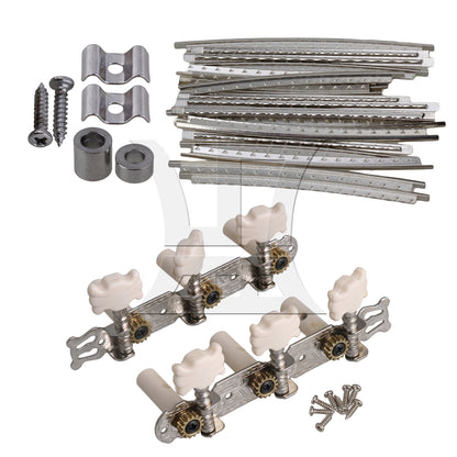 BQLZR Classical Acoustic Guitar Tuning Pegs Machine Heads Plastic Button Top Chrome