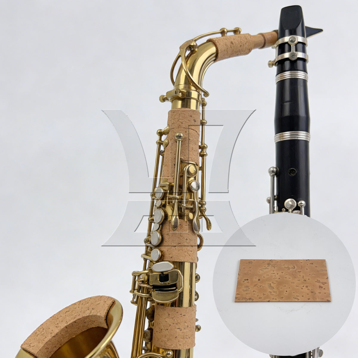BQLZR 25*45*1mm Key Pads Cork Pads for Saxophone/Flute/Clarinet