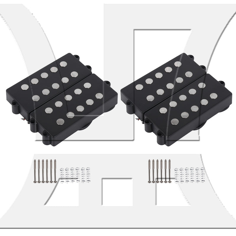 BQLZR Double Coil Pickups w/ Screws Springs for 5 Strings Bass 4.52x1.77"