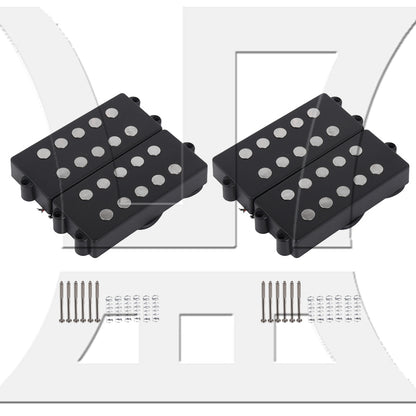 BQLZR Double Coil Pickups w/ Screws Springs for 5 Strings Bass 4.52x1.77"