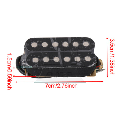 BQLZR 2 sets of HOC63-BK electric guitar dual coil pickups black (with Yibuy brand box)