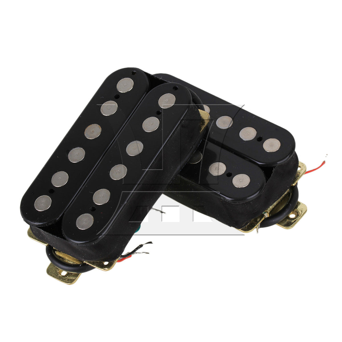 BQLZR 2 sets of HOC63-BK electric guitar dual coil pickups black (with Yibuy brand box)