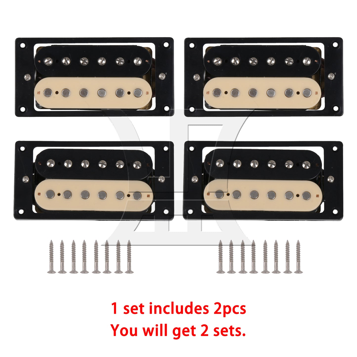 BQLZR Humbucker Double Coil Electric Guitar Pickups black and cream