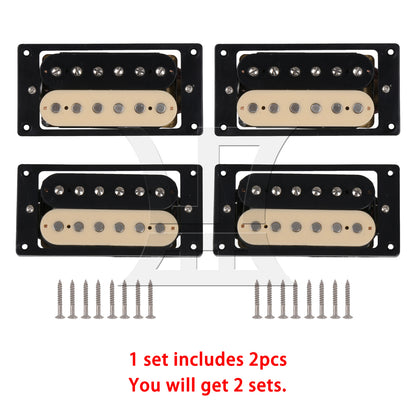 BQLZR Humbucker Double Coil Electric Guitar Pickups black and cream