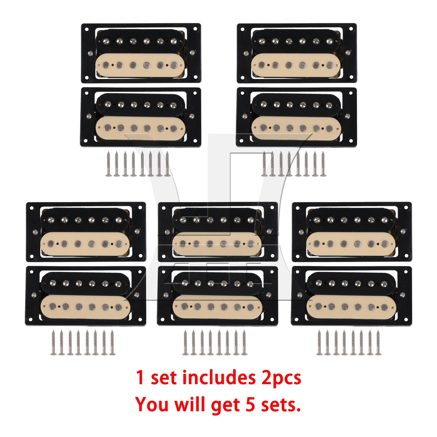 BQLZR Humbucker Double Coil Electric Guitar Pickups black and cream