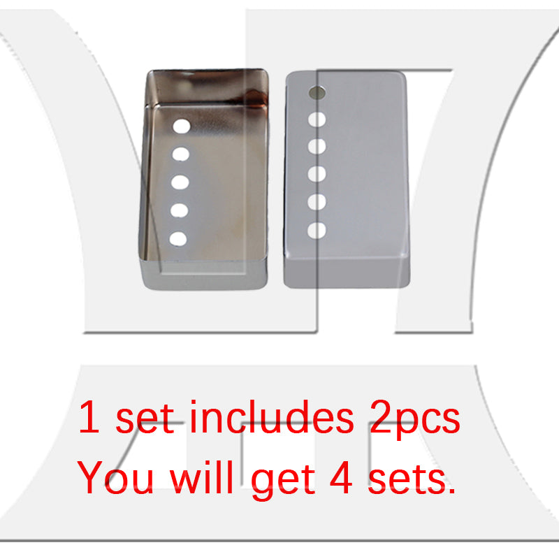 BQLZR 4 sets of guitar metal pickup frames in chrome color (2 per set)