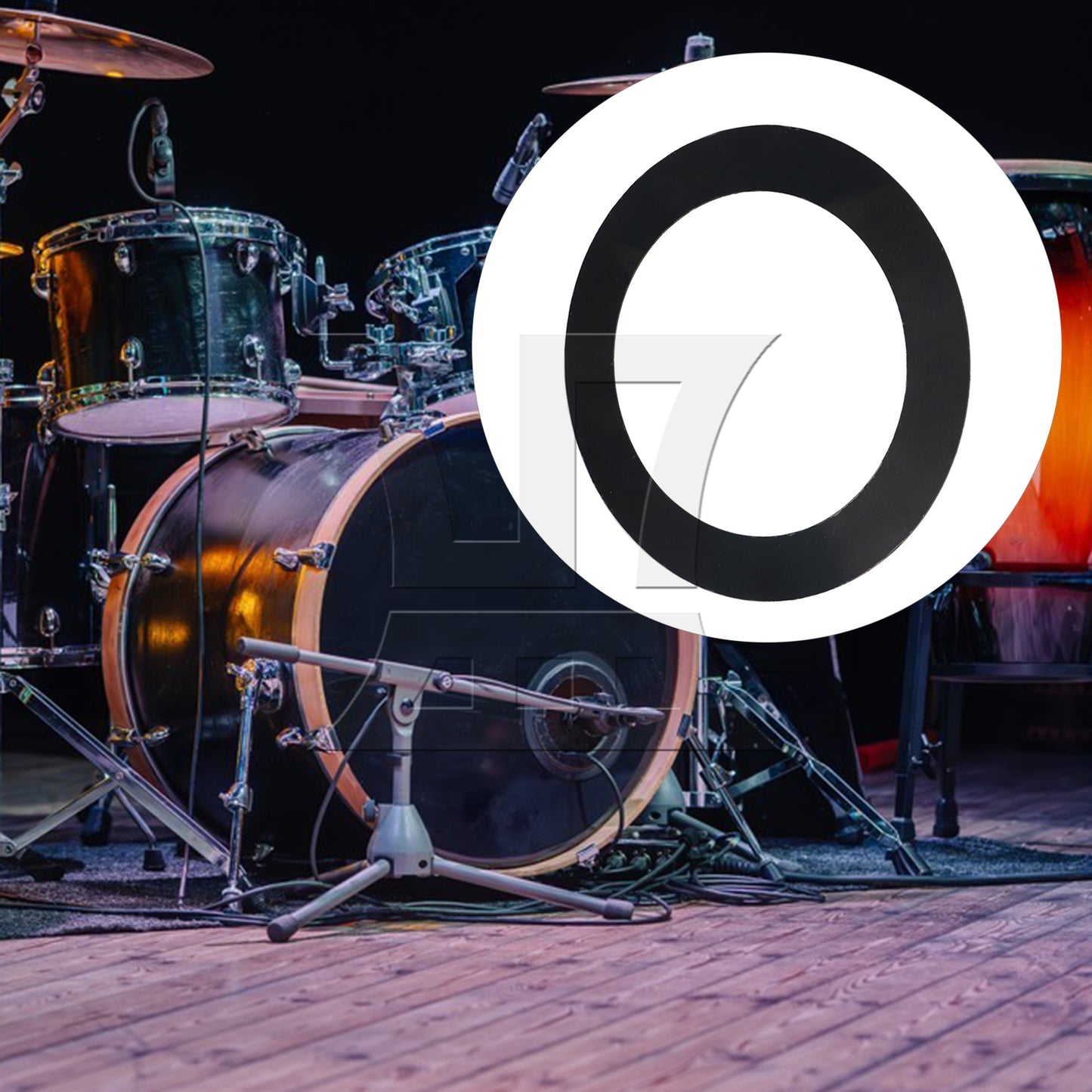 BQLZR  5-inch drum kit floor tom drum head with pre-drilled holes and protective ring