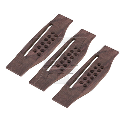 BQLZR 3pcs 12 String Rosewood Acoustic Guitar Bridge Rosewood for 12-String Guitar Modification