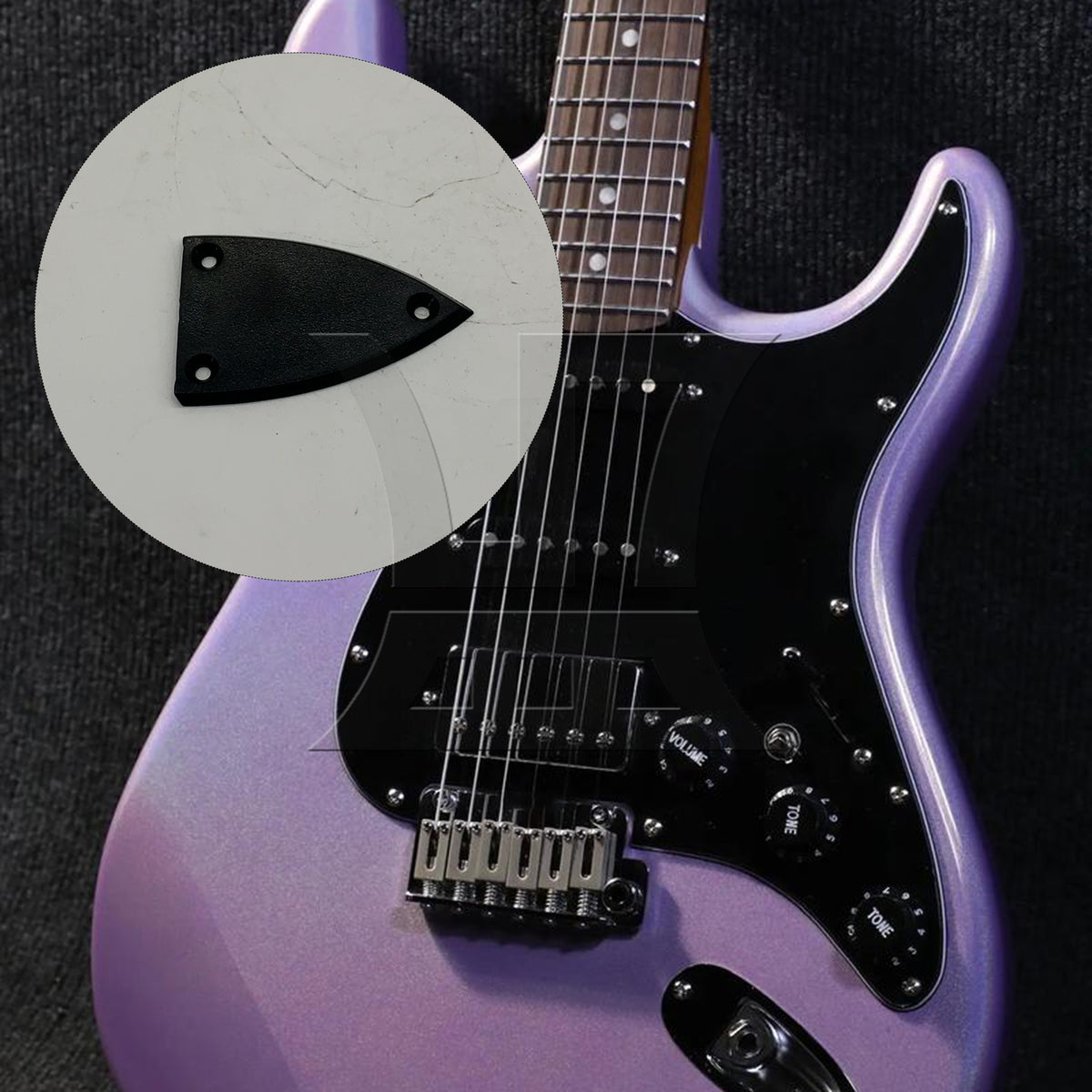 BQLZR Black Arc-shaped Bottom Pickup Mounting Ring Frames
