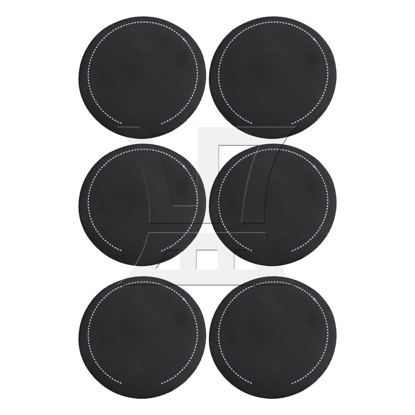 BQLZR 6pcs Single Double Pedal Drum Patche Round Black for Drum Set Installation
