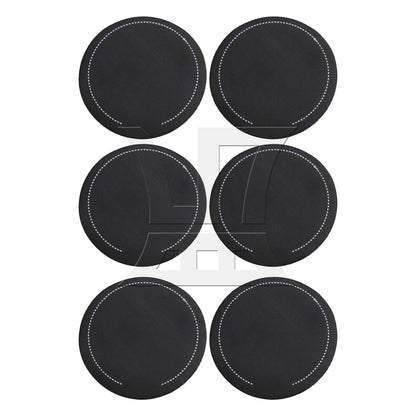 BQLZR 6pcs Single Double Pedal Drum Patche Round Black for Drum Set Installation