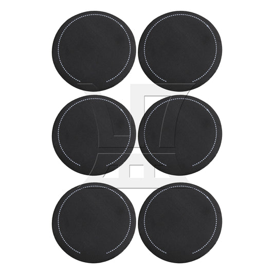 BQLZR 6pcs Single Double Pedal Drum Patche Round Black for Drum Set Installation