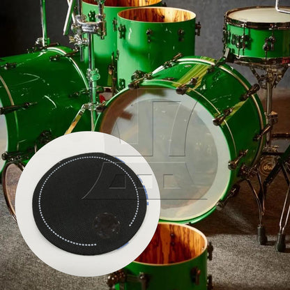 BQLZR 6pcs Single Double Pedal Drum Patche Round Black for Drum Set Installation