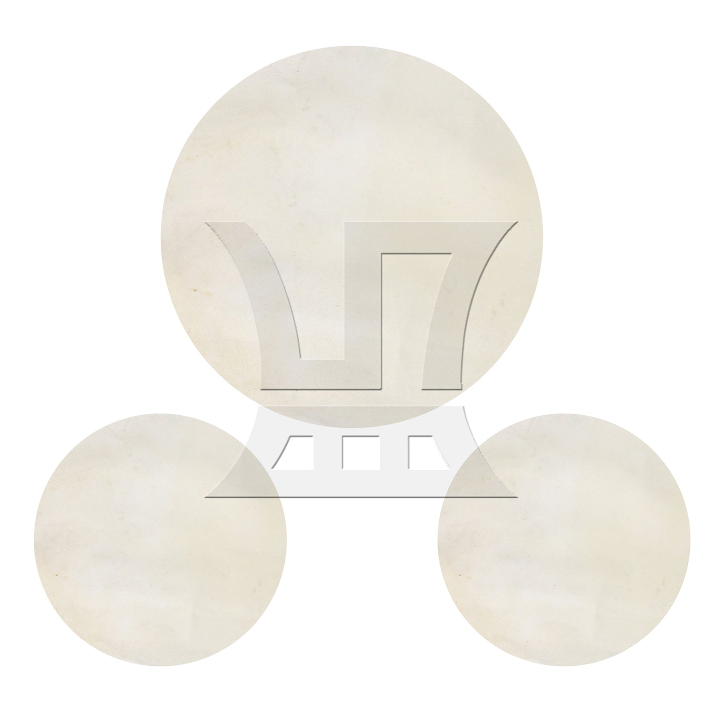 BQLZR 2 Pieces Natural Material Drums Head for 10Inch African Drum Replacement 350mm