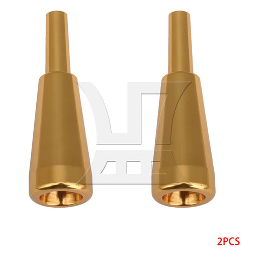 BQLZR 2pcs 1.5C Trumpet Mouthpiece Parts Brass Plating Adujstable